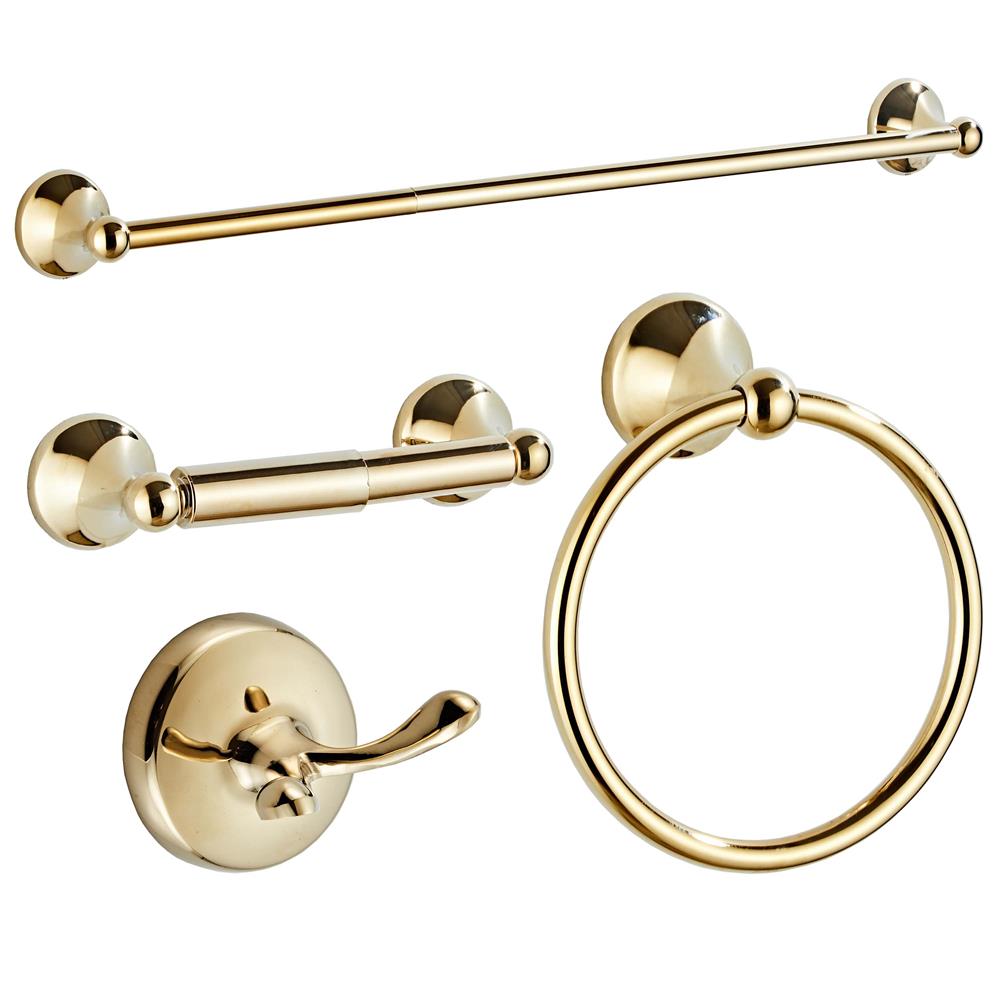 SENMY Lujoso Acabado PVD Negro Mate Moleteado Dorado Brillante, Construcción De Latón Macizo, Toallero De 24 Pulgadas, Resistente Al óxido, Resistente, Toallero A Prueba De Corrosión Para Montaje En