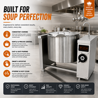 Cuisinière à induction certifiée ETL 15KW, cuiseur à soupe inclinable manuel à induction, bouilloire électrique à induction