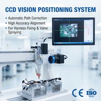 Machine de distribution de jet piézoélectrique à positionnement automatique par vision CCD, module rotatif 4 axes, mouvement stable haute vitesse, robot CE ISO