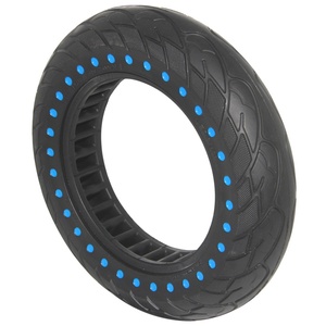 Accessoires pour trottinette électrique Kugoo M4 : Pneu plein bleu 10*2.125 pouces avec chambre à air alvéolée légère et élastique en caoutchouc de 10 pouces - Product Image 2