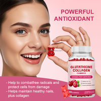 Ahualyn Gommes à saveur de canneberge Gélules au glutathion Supplément éclaircissant pour la peau Bonbons au collagène Gommes au L-Glutathion