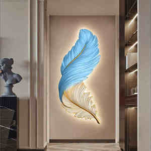 Lớn dạ quang LED lông vẫn còn cuộc sống nội thất khách sạn trang trí bức tranh tường Đèn in giấy cho cao cấp thiết kế nội thất - Product Image 3