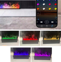 Cheminée électrique encastrable à flamme colorée avec écran LED, chauffage décoratif domestique économe en énergie