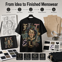 T-shirt personnalisé OEM ODM avec motif de dessin animé unique pour marque de streetwear, impression de lettres en strass, tee-shirt décontracté pour homme