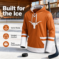 Sweat-shirt de hockey vintage personnalisé avec logo OEM & ODM, vêtements de sport unisexes, uniforme de hockey sur glace, imprimé par transfert thermique