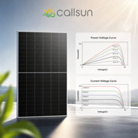 Panneau solaire bifacial Callsun 720W de type N, cellules G12 de 210 mm, TOPCon, haute efficacité 23,2 %, module PV mono double vitrage