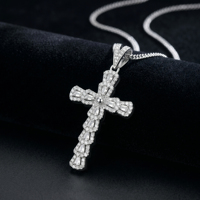 Nouveau Collier Pendentif Croix Hip Hop Xinyashang en Acier Inoxydable 316, Bijou Religieux de Prière, Cadeau pour Hommes et Femmes