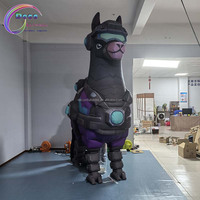 Decoración Inflable de Alpaca de 3 Metros, Estilo Tecnológico, para Actividades de Zoológico