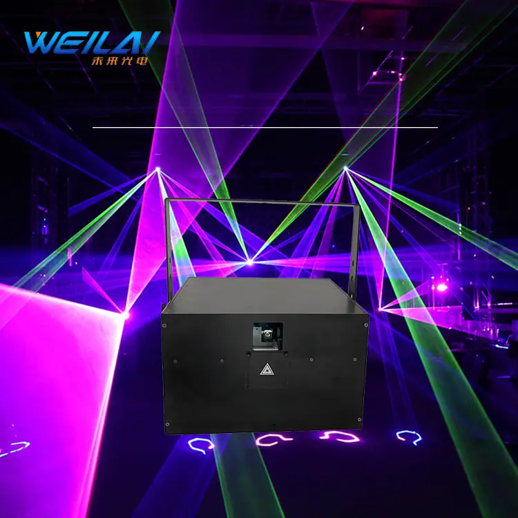 Factory supply 3d laser light rgb dj lights laser disco Full color RGB animated ilda SD card professional stage light
