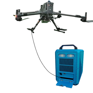 Système de drone de nettoyage matriciel 400 RTK connecté pour bâtiments de grande hauteur, longue autonomie de vol, câble de 110 m en acier inoxydable, puissance de 3500 W - Product Image 2