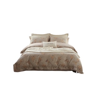 Mark Cross Satin Long Staple Cotton <b>Bedding</b> <b>Set</b> 80 Count Yarn Dyed Jacquard Floral Pattern Four Seasons Use - Product Image 2
