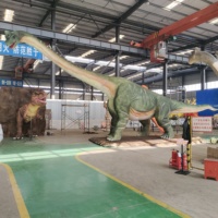 Dinosaures de grande taille pour attractions de parc, modèle de Brachiosaurus animatronique de 16 m en caoutchouc fait main, à vendre
