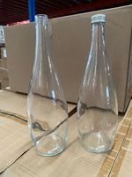 Bouteille d'eau en verre givré haut de gamme - 500-1000 ml - Eau minérale et spiritueux (brandy/tequila) avec bouchon couronne pour boissons