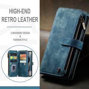 Étui portefeuille multifonctionnel en cuir PU avec porte-cartes pour <span class=keywords><strong>iPhone</strong></span> 14/15 Pro Max Étui en cuir magnétique détachable - Product Image 4