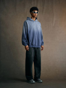 कस्टम 480 जीएसएम कपास अधिक आकार के हुडी अचार परेशान विंटेज शैली हेवीवेट जम्पर धोया तकनीक - Product Image 3