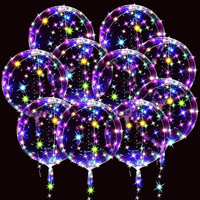 Лидер продаж, воздушные шары Bobo с подсветкой, 20 дюймов, на день Святого Валентина, на свадьбу, Рождество, день рождения, украшение