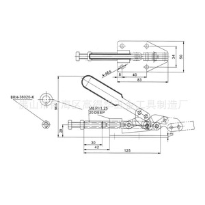 Gao Dehua Push Pull <b>Quick</b> <b>Clamp</b> Gh36020 Manual Welding Fixing <b>Clamp</b> Tooling Fixture High Carbon Steel Electrostatic Spraying - Product Image 1