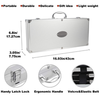 Ensemble d'outils de barbecue en acier inoxydable à long manche, pour la cour, le camping en plein air, 23 pièces, durable, réutilisable, sans fumée, écologique