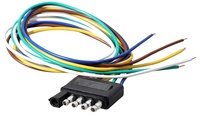 Prise de faisceau de câblage de remorque plate à 5 voies Connecteur mâle à 5 broches Extension de faisceau de câblage de lumière de remorque pour bateau de remorque RV