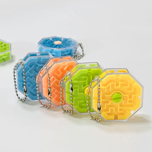3D Magic Ten Sided Maze With Keychain Plastic <strong>Puzzle</strong> Intelligent Educational <strong>Toy</strong> for Kids Playing 3D Magic Ten Sided Maze - Product Image 2