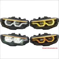Faros Delanteros JY para BMW F32 F80 F82 F8X M3 M4: Luces de Circulación Diurna de Tres Colores Intercambiables Estilo IKON V2, Faros Delanteros F32