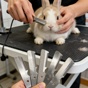 Forbici professionali per toelettatura animali con manico in legno Ou Man Technology - Coltello da stripping per cani con 1 anno di garanzia - Product Image 5