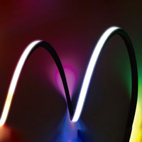 Diffuseur LED en silicone noir, bande lumineuse LED flexible, canal de lumière LED à émission supérieure, 20*20mm