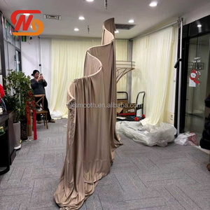 Toile de fond en tissu marron sur mesure, lisse et élégante, pour la décoration de scène de mariage - Product Image 3