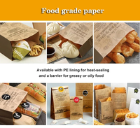Sacs à provisions en papier kraft Sacs d'épicerie SOS en vrac pour le déjeuner Sacs à emporter