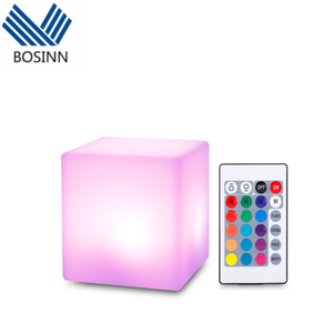 Sedia da esterno per feste con bordo lungo 50cm lampada da notte Mood RGB cambio colore impermeabile sedia a cubo tavolo - Product Image 2