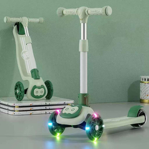 Trottinette pliable Istaride pour enfants, trottinette à roulettes réglable en hauteur, trottinette pour bébé avec lumière LED - Product Image 2