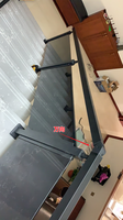 BNS Personnalisation de la conception d'escaliers modernes, balustrade de balcon en verre avec poteaux en acier inoxydable et pierre, garde-corps et rampes d'escalier