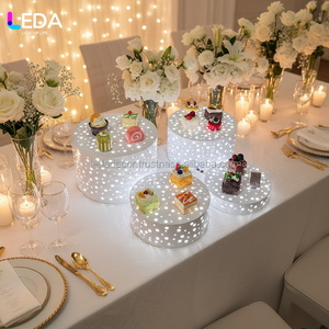 Exhibidor de Comida LEDA, Nuevo, para Postres, Buffet, Pasteles, Refrigerios, Comidas Frías, para Decoración de Mesa de Boda - Product Image 1
