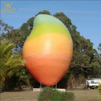 Ballon de mangue publicitaire géant gonflable personnalisé, ornement de fruits gonflable d'activité carrée extérieure