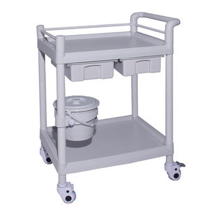 Sağ el itme ve 2 çekmeceli ve ABS tek parça masa ile MN-201E tıbbi yardımcı arabası - Product Image 1