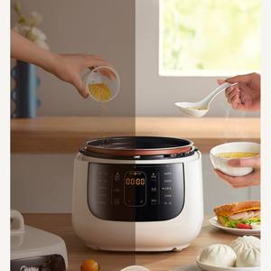 Olla a presión eléctrica Midea de 3.1-4.0L con olla interior de aleación de aluminio, operación con un solo toque para 3-4 personas - Product Image 1