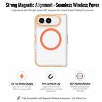 Étui magnétique pour iPhone Duo, coque transparente, dos en acrylique, cadre souple en TPU, coque rigide en PC, charge sans fil, antichoc, logo personnalisé