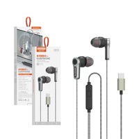 Headphone In-Ear Stereo Somostel Berkabel dengan Mikrofon, Kontrol In-line untuk Ponsel
