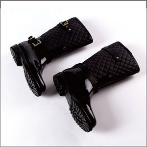 Botas de montar a caballo con logotipo personalizado al por mayor, Botas de lluvia altas para mujer, Botas de lluvia de PVC para mujer para senderismo al aire libre - Product Image 6