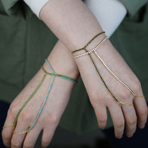 Pulsera de plata de primera ley y Circonia cúbica para mujer, brazalete, plata esterlina 5A, Circonia cúbica, <span class=keywords><strong>Zirconia</strong></span>, circonita, zirconita, zirconita, color dorado - Product Image 3