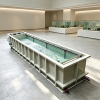 Bassin à poissons Koi extérieur en PP QihangRAS, prix usine, aquarium durable sur mesure avec système de filtration à fenêtre attrayant