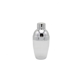 Mezclador de leche y té, Mini 8oz, 3 piezas, plateado, transparente, de plástico, cóctel, Martini - Product Image 1