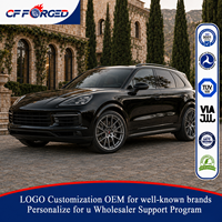 Vente flash - Jantes forgées monobloc 21x9.5 22x10.5 Matte Gunmetal 5x130 pour Porsche Cayenne Macan Panamera Sport SUV