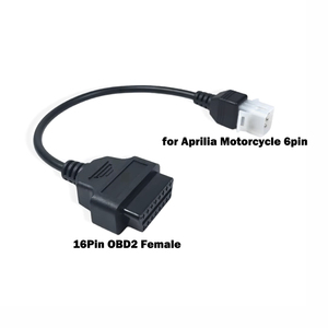 Cable adaptador de diagnóstico OBD2 de 16 pines a 6 pines para motocicleta Aprilia, conector OBD - Product Image 1