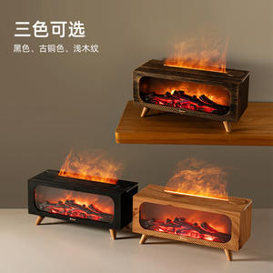 Humidificateur de cheminée simulée YX-2900, flamme 3D, alimenté par USB, lumière ambiante de bureau pour la maison et le bureau - Product Image 1