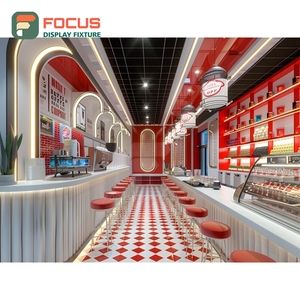 Contemporary Coffee Service Counter Barista Station Front Register Natural Oak Cafe Counter - Product Image 3