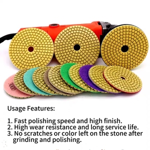 JXY26 Diamond Water Grinding Disc for Stone <b>Polishing</b> of Marble Quartz & Granite High Hardness Angle Grinder Compatible - Product Image 3