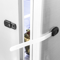 Serrures d'armoire à l'épreuve des enfants Serrure de sécurité pour bébé Loquets à sangle réglable en plastique pour portes de réfrigérateur et de tiroir