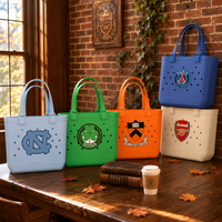 Sac de plage en EVA personnalisé avec logo, vente en gros, imperméable, grande capacité, sac fourre-tout en caoutchouc, ouverture supérieure avec design perforé
