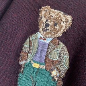 Áo len dệt kim cao cấp thu đông chất liệu cashmere chống xù, họa tiết động vật, logo phía trước - Product Image 3